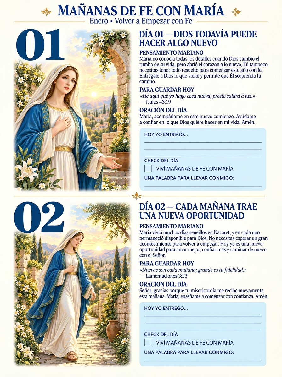 Páginas de enero, días 1 y 2